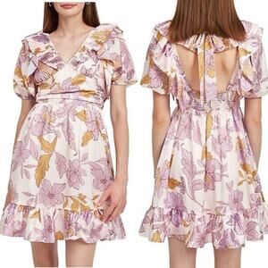 NWT En Saison Jeune Satin Floral Mini Dress